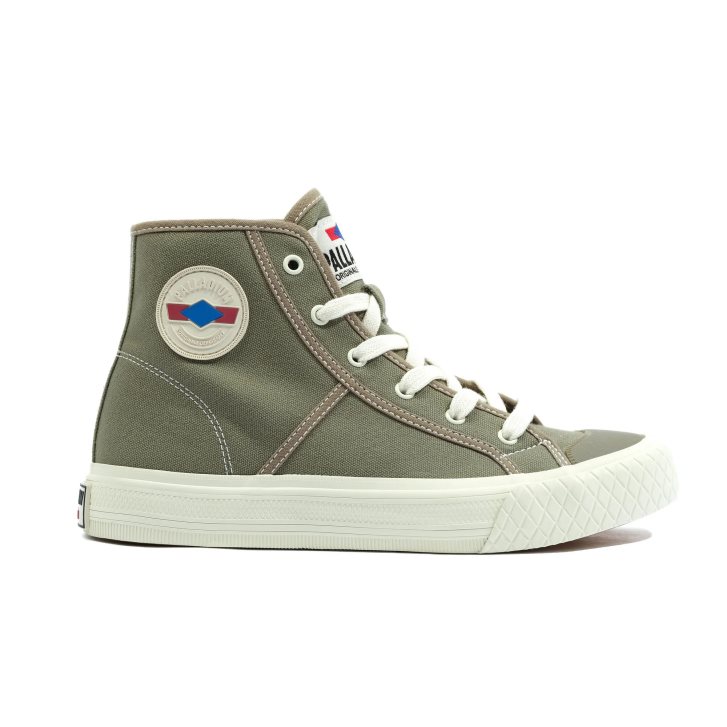 Palladium Palla Louvel High Tops Sneakers Heren Olijfgroen | NL 90DFSGT